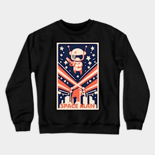 vintage space man cartoon Crewneck Sweatshirt